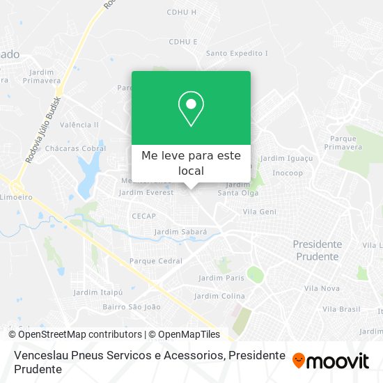 Venceslau Pneus Servicos e Acessorios mapa