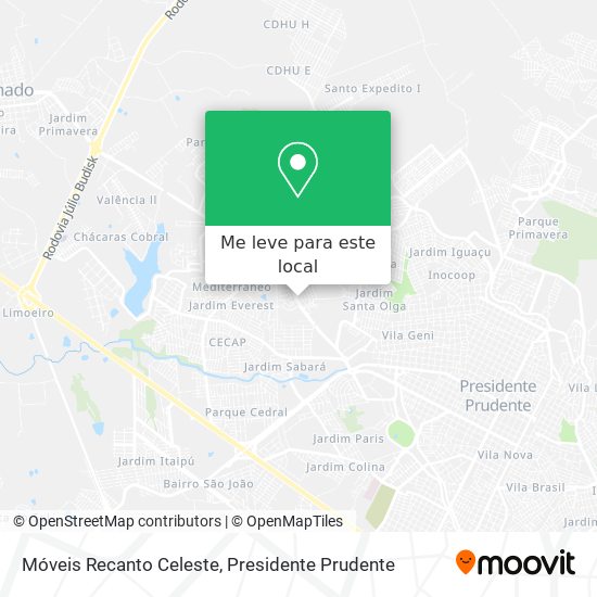 Móveis Recanto Celeste mapa