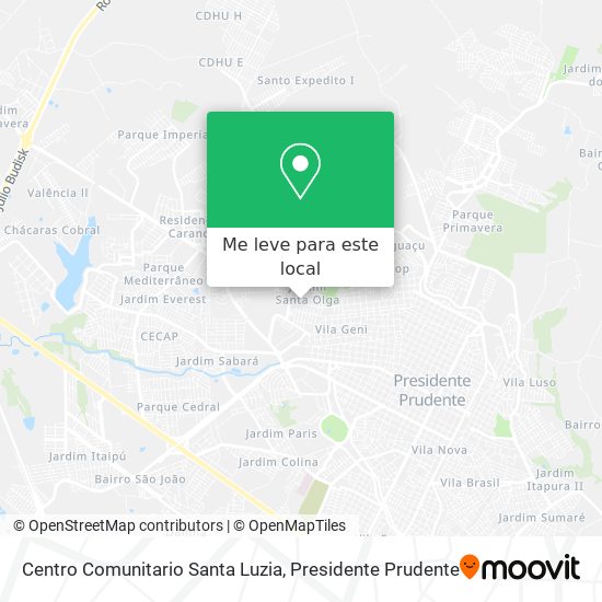 Centro Comunitario Santa Luzia mapa