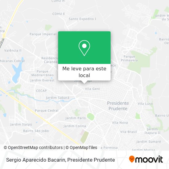Sergio Aparecido Bacarin mapa