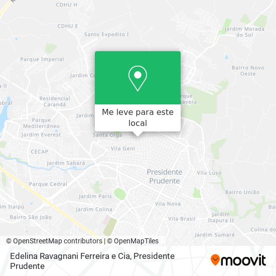 Edelina Ravagnani Ferreira e Cia mapa