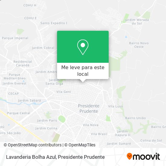Lavanderia Bolha Azul mapa