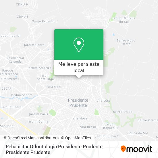 Rehabilitar Odontologia Presidente Prudente mapa