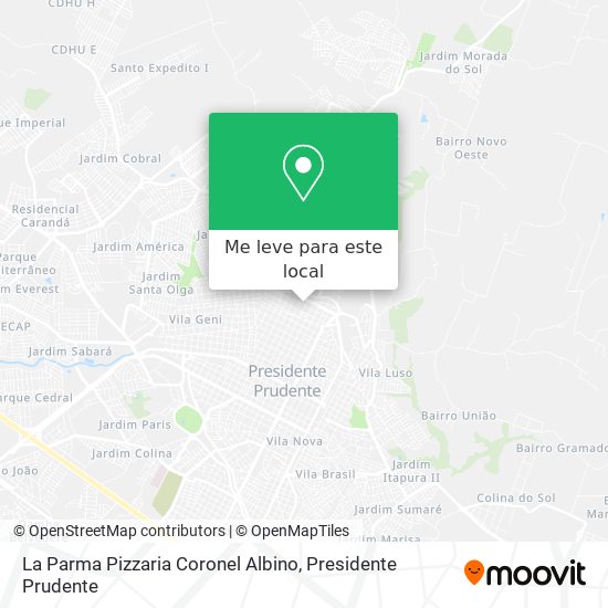 La Parma Pizzaria Coronel Albino mapa