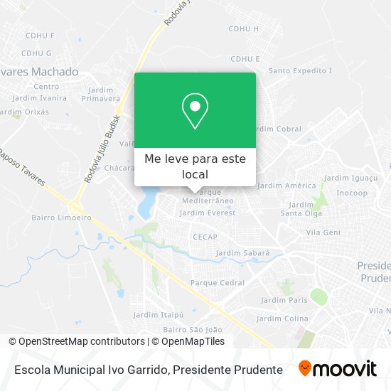 Escola Municipal Ivo Garrido mapa