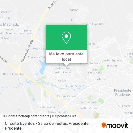 Circuito Eventos - Salão de Festas mapa