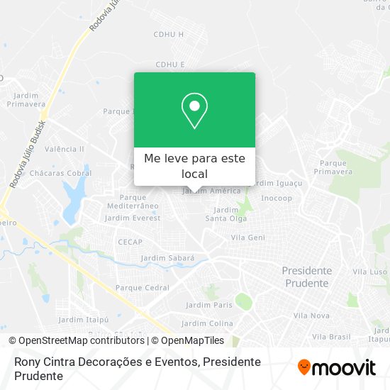 Rony Cintra Decorações e Eventos mapa