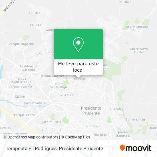Terapeuta Eli Rodrigues mapa