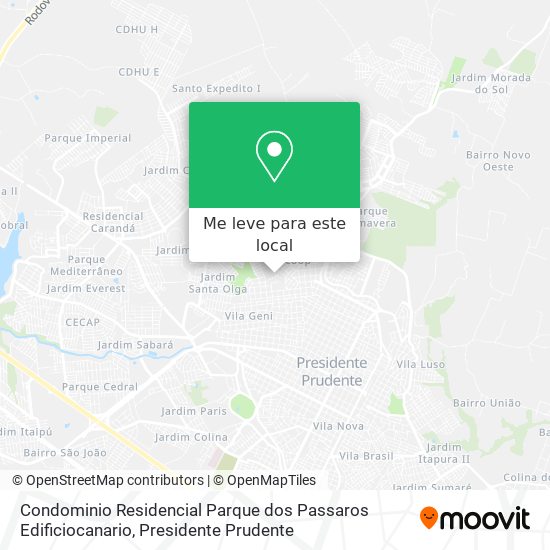 Condominio Residencial Parque dos Passaros Edificiocanario mapa