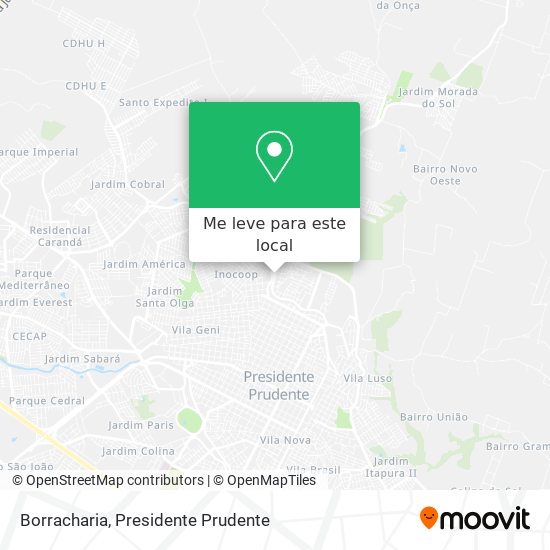 Borracharia mapa