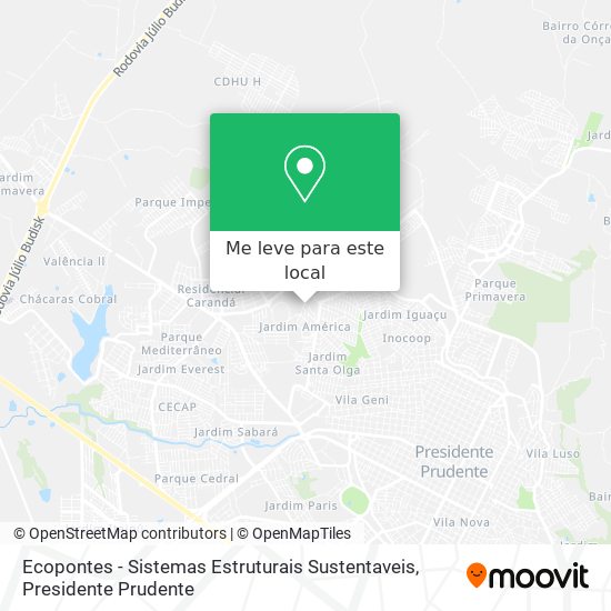 Ecopontes - Sistemas Estruturais Sustentaveis mapa
