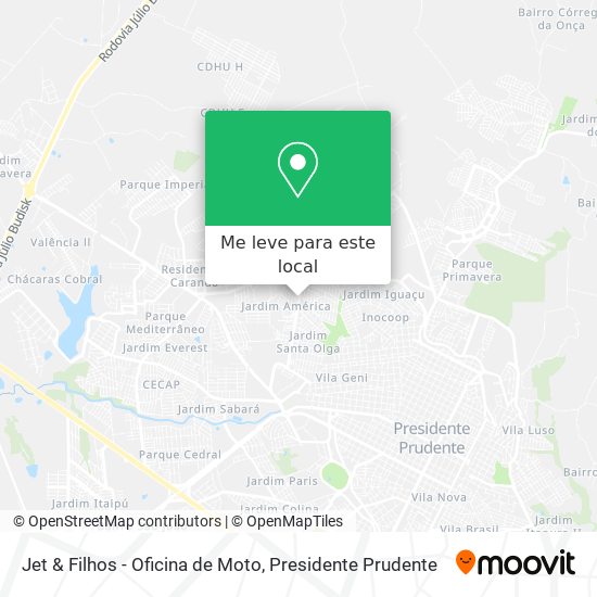 Jet & Filhos - Oficina de Moto mapa