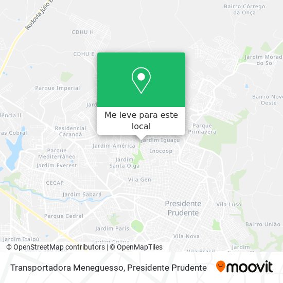 Transportadora Meneguesso mapa