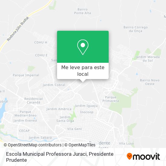 Escola Municipal Professora Juraci mapa