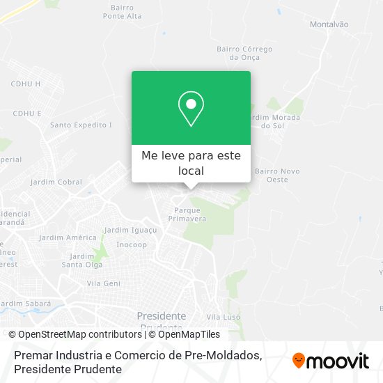 Premar Industria e Comercio de Pre-Moldados mapa