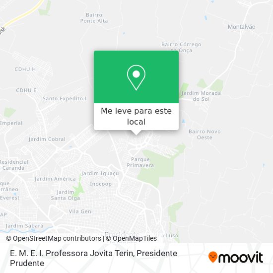 E. M. E. I. Professora Jovita Terin mapa