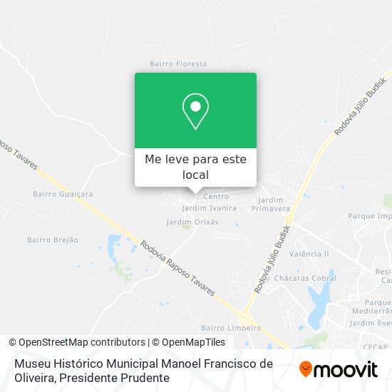 Museu Histórico Municipal Manoel Francisco de Oliveira mapa