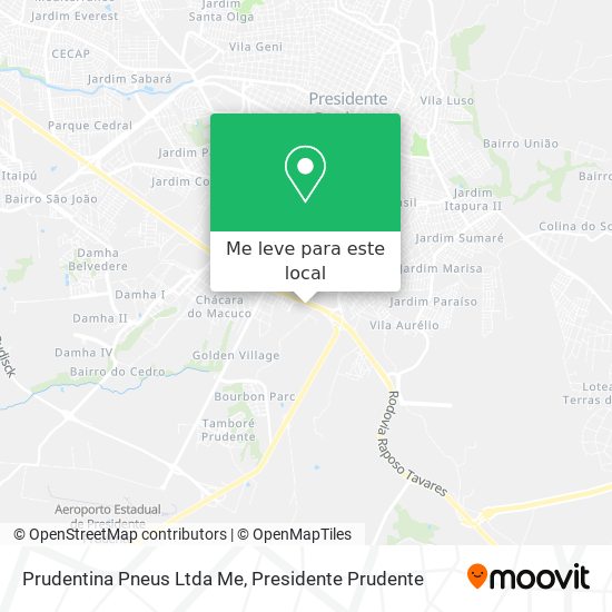 Prudentina Pneus Ltda Me mapa