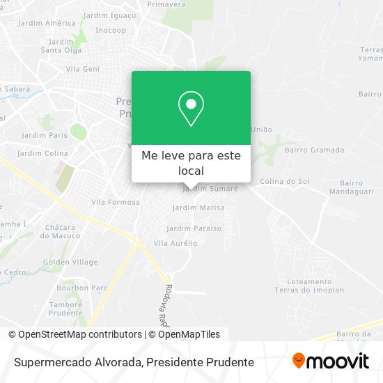 Supermercado Alvorada mapa