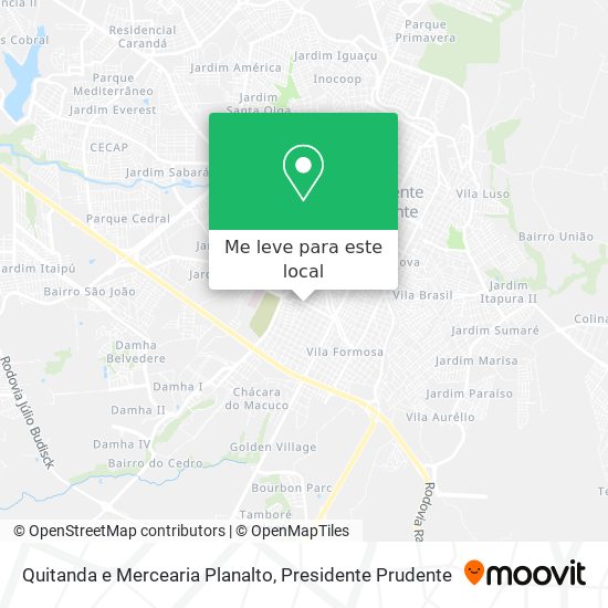 Quitanda e Mercearia Planalto mapa