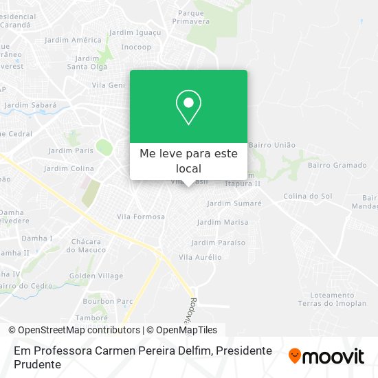 Em Professora Carmen Pereira Delfim mapa