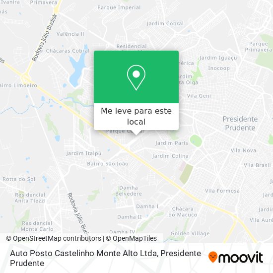 Auto Posto Castelinho Monte Alto Ltda mapa