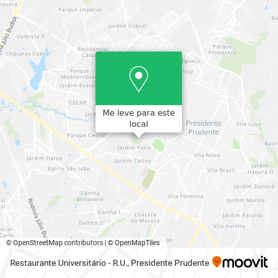 Restaurante Universitário - R.U. mapa