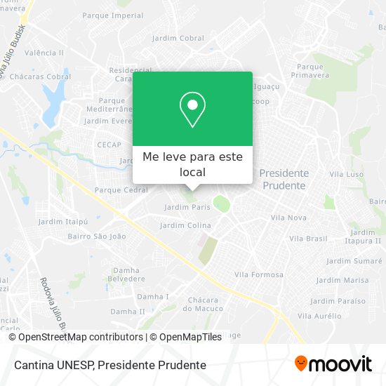 Cantina UNESP mapa