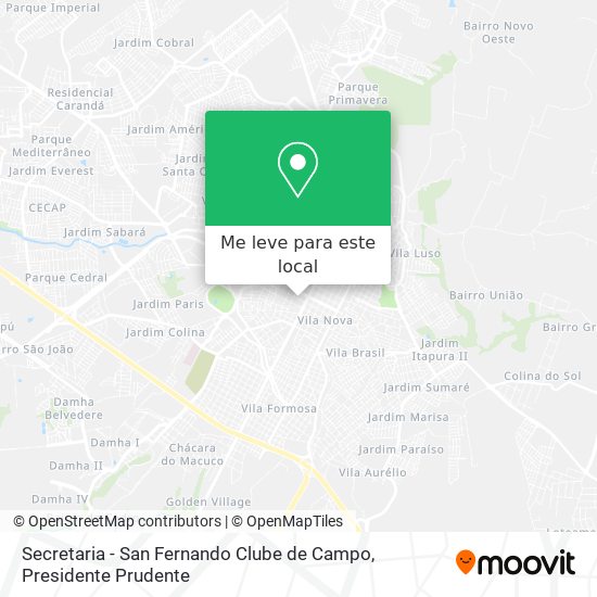 Secretaria - San Fernando Clube de Campo mapa