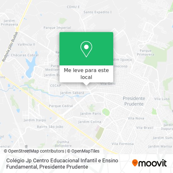Colégio Jp Centro Educacional Infantil e Ensino Fundamental mapa