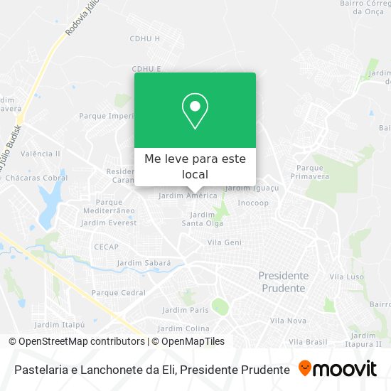 Pastelaria e Lanchonete da Eli mapa