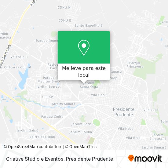 Criative Studio e Eventos mapa