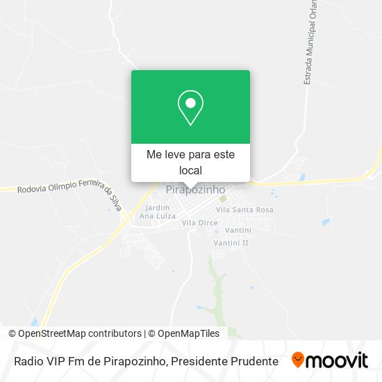 Radio VIP Fm de Pirapozinho mapa