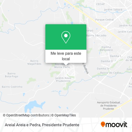 Areial Areia e Pedra mapa