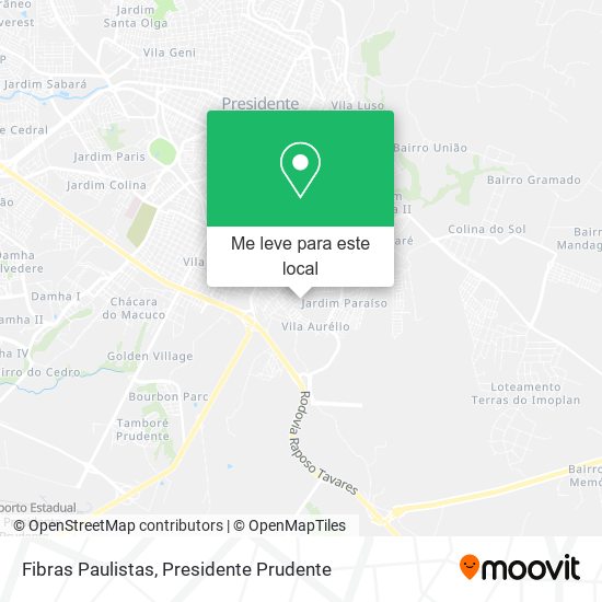 Fibras Paulistas mapa