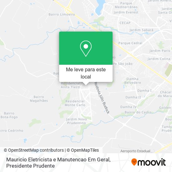 Mauricio Eletricista e Manutencao Em Geral mapa