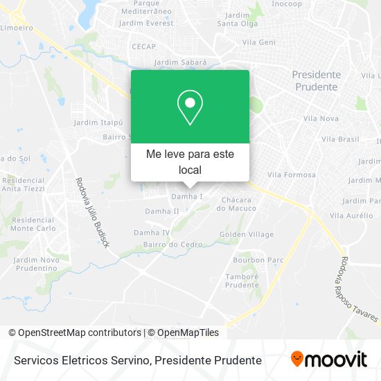 Servicos Eletricos Servino mapa