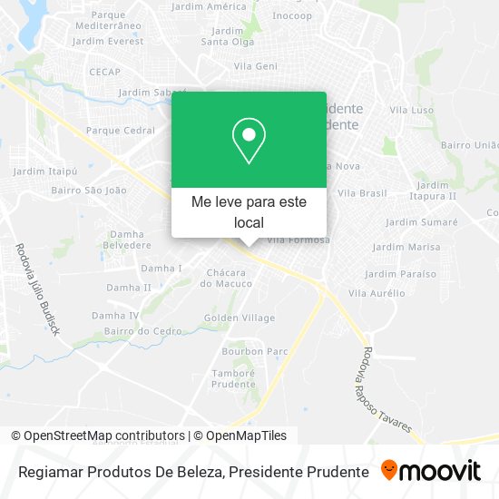 Regiamar Produtos De Beleza mapa