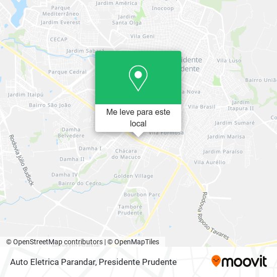 Auto Eletrica Parandar mapa