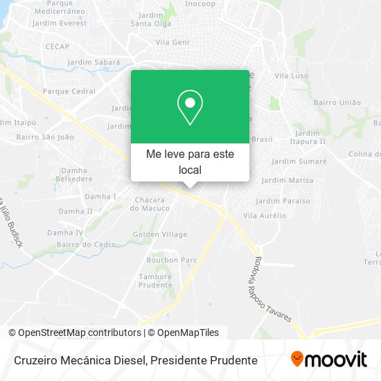 Cruzeiro Mecânica Diesel mapa