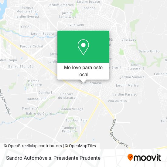 Sandro Automóveis mapa