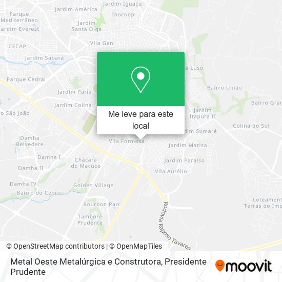 Metal Oeste Metalúrgica e Construtora mapa
