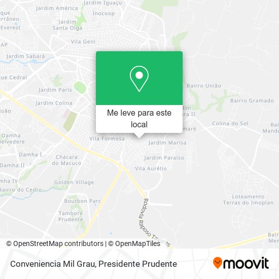 Conveniencia Mil Grau mapa