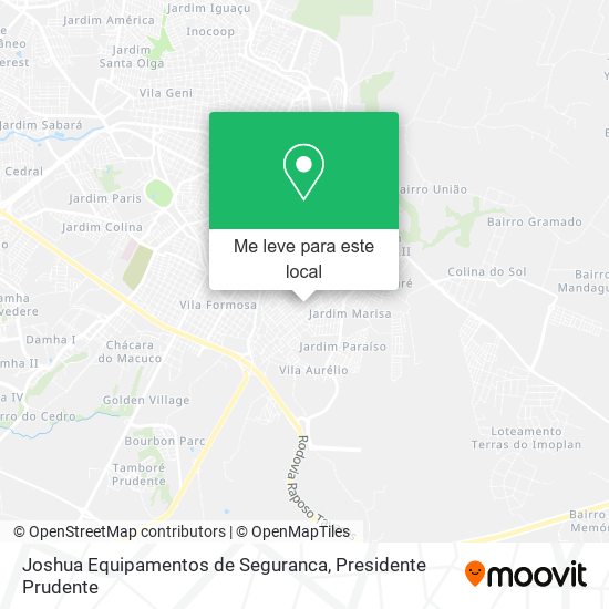 Joshua Equipamentos de Seguranca mapa