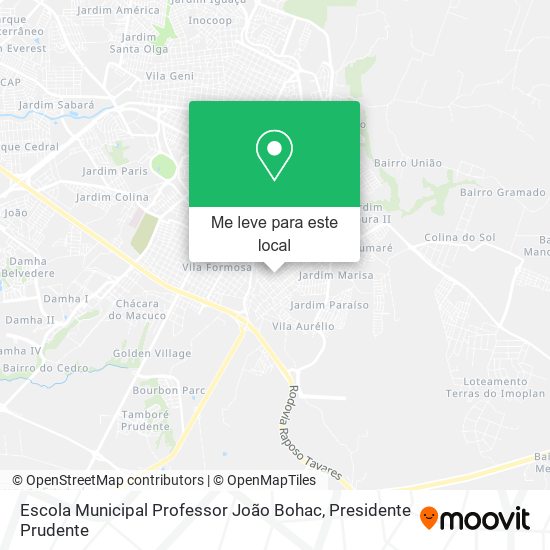 Escola Municipal Professor João Bohac mapa