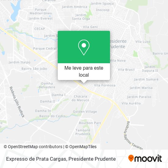 Expresso de Prata Cargas mapa