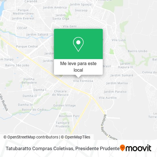 Tatubaratto Compras Coletivas mapa