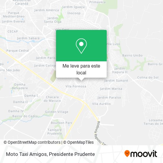Moto Taxi Amigos mapa