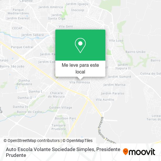 Auto Escola Volante Sociedade Simples mapa