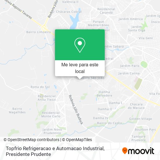 Topfrio Refrigeracao e Automacao Industrial mapa
